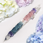 Hydrangea Double-sided Glass Pen. BUNGUBOX x Synchronicity Glass Art
