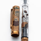 Quartier latin Latte Wajima Makie fountain pen. TWSBI ECO