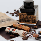 Quartier latin Latte Wajima Makie fountain pen. TWSBI ECO