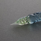 FUJIYAMA BLUE Swell Dual-sided Glass Pen. BUNGUBOX x Synchronicity Glass Art