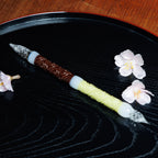 MATCHA ZENZAI Double Sided Glass Pen.  BUNGUBOX x Synchronicity Glass Art