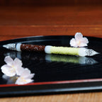 MATCHA ZENZAI Double Sided Glass Pen.  BUNGUBOX x Synchronicity Glass Art