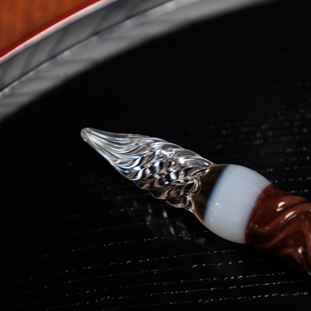 MATCHA ZENZAI Double Sided Glass Pen.  BUNGUBOX x Synchronicity Glass Art