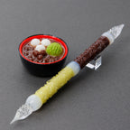 MATCHA ZENZAI Double Sided Glass Pen.  BUNGUBOX x Synchronicity Glass Art